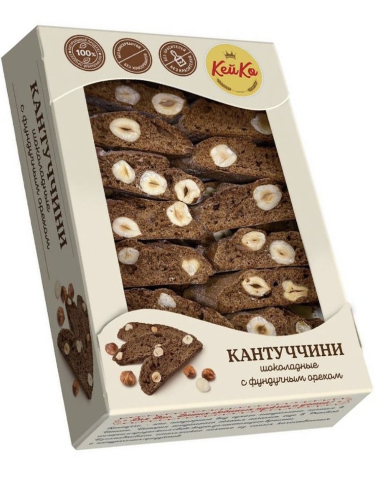  Кей Ко Кантуччини шоколадные с фундучным орехом, 200г  в Кисловодске
